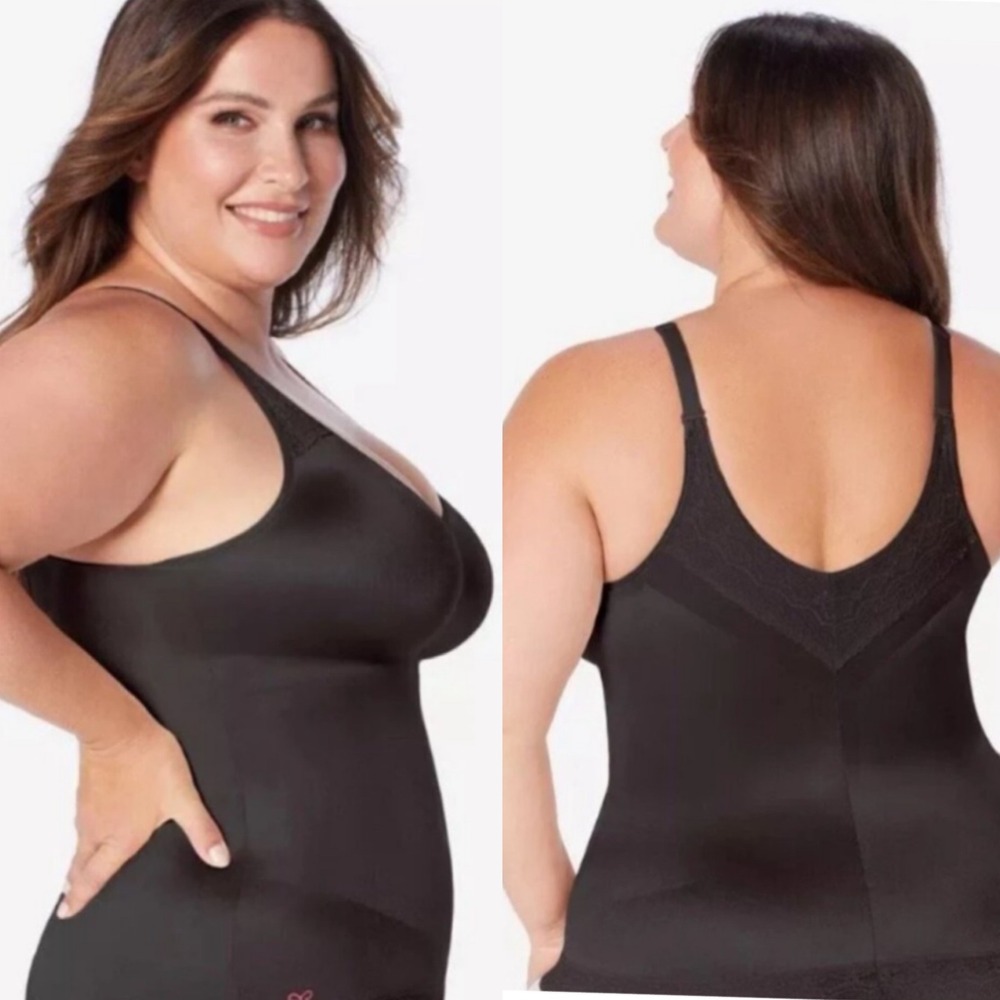 NWT Ruby Ribbon SL3055 Pin-Up‎ Cami Black Size 48 Shaping Tank Top Pinup